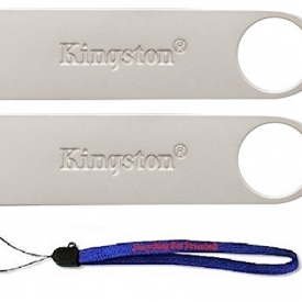 Kingston (TM) Digital 128GB (Two Pack) 128 GB DataTraveler SE9 G2 USB 3.0 Flash Jump Pen Drive (DTSE9G2/128GB) with (1) Everything But Stromboli (TM) Lanyard