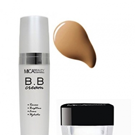 Mica Beauty 2 Items Bundle: Moisturizing Facial Cream + 5-in-1 Skin Perfecting Flawless BB Cream – Medium