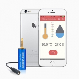 Smart TEMP Checker Thermometer Hygrometer Temperature Humidity Meter for Smartphone Android iOS App