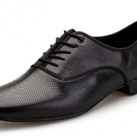 NLeahershoe Breathable Lace-up Dancing Leather Latin Shoes For Men Salsa, Tango,Ballroom,viennese Waltz,Tango,Foxtrot,Chacha,Swing,Disco,Samba Dance ect (12 D(M) US/46 EU)