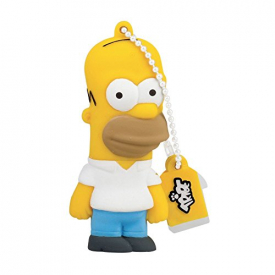 Tribe FD003401 The Simpsons Springfield Pendrive Figure 8 GB Funny USB Flash Drive 2.0 Memory Stick Data Storage, Keyholder Key Ring, Homer Simpson, Yellow