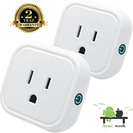 Smart Plug Wifi Mini Outlet Compatible With Amazon Alexa Echo&Google Home Accessories-Wifi Enabled Timer Smart Socket Remote Control From Anywhere Anytime by Smart Phone-Free of App (2 Pack)