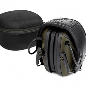 Electronic Shooting Earmuff [ Comes with Hard Travel Storage Carrying Case Bag], Awesafe GF01+ Noise Reduction Sound Amplification Electronic Safety Ear Muffs and Storage Case