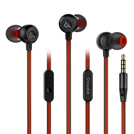 Earphones Cloudio J1 In Ear Headphones With Microphone Noise Isolating Earbuds Wired Earphones Sports Headphones Supper Bass Earbuds For iPhone Android Phone Smart Phone iPad Tablet Laptop(Black)