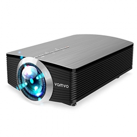 Smartphone Projector for iPhone Android Tablet, Vamvo Mini Portable Video Projector 1080P Support 1800 lumens 130″ Screen USB/AV/SD/HDMI/VGA Input
