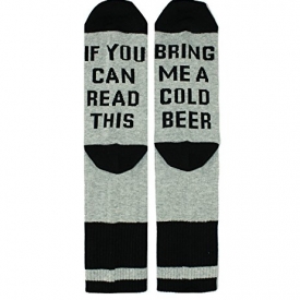 Zmart Cotton Cold Beer Funny Dress Socks for Women