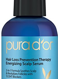 PURA D’OR Hair Thinning Therapy Energizing Scalp Serum Revitalizer, Infused with Organic Argan Oil, Biotin & Natural Ingredients, 4 Fl Oz