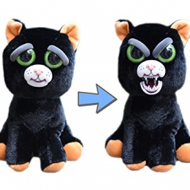 William Mark Feisty Pet Black Cat: Katy Cobweb Stuffed Attitude Plush Animal