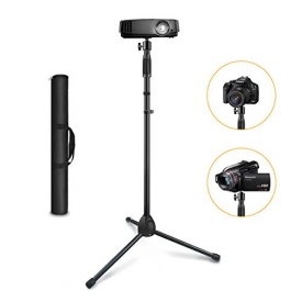Projector Stand ,Link Dream Portable Tripod Stand Adjustable Height 29.5″ to 55.1″ Anti-Slip 360° Swivel Ball Head for Mini Projector , Small Camera ,Webcam ,GoPro with Carry Bag