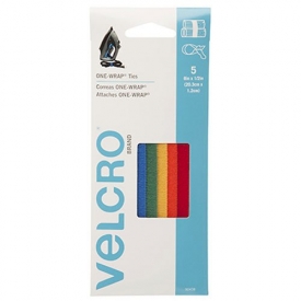 VELCRO Brand – ONE-WRAP Cable Management, Self Gripping Cable Ties, Reusable, 8″ x 1/2″ Ties, 5 Ct. – Multi-color