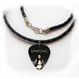 EVANESCENCE Guitar pick plectrum Jewellery & Accessories full colour design #3(Braided Leather Necklace 20″)