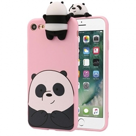 Aurorax 3D Bare Bears Soft Silicone Case For IPhone 6/6s Plus 5.5 (Pink)