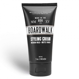 Boardwalk Matte Styling Cream 5oz Best Matte Product for Your Hair, Water-Based/Soluble, Made with Aloe Vera and Vegan, Matte/Natural Shine, Barber Preferred Matte Product for Men, Matte Pomade