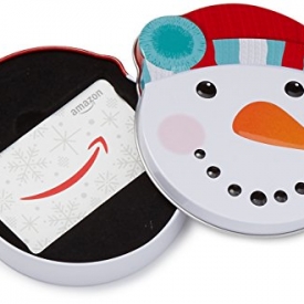 Amazon.com $25 Gift Card in a Snowman Tin