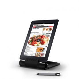 Prepara iPrep Foldable/Adjustable e-reader, phone and tablet stand for iPads, iPad Air, iPad mini, iPhone, Surface, Kindle Fire, Nook, Samsung, Black