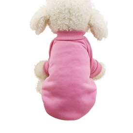 Pet Classic Sweater, Howstar Puppy Warm Clothing Doggie High Collar Dress Apparel (XS, Pink)