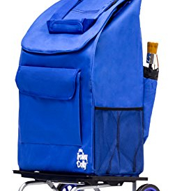 Bigger Trolley Dolly Stair Climber, Blue Grocery Foldable Cart Condo Apartment