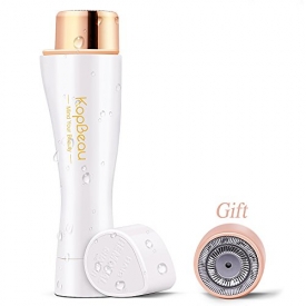 Flawless Hair Removal for Women, KopBeau Painless Facial Hair Remover on Upper Lip Chin Cheeks with Replacement Head, Waterproof Built-in LED Light, Mini Portable Size