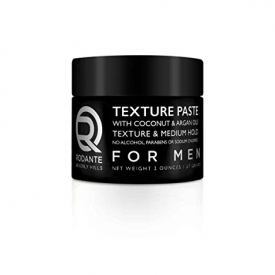 Rodante Texture Paste Hair Styling Clay Pomade for Men. Medium to Strong Hold. Matte & Volume for Modern Hair Styling Product, Fiber Gel Style w/ Argan Oil & No Alcohol Made in USA 2 oz.