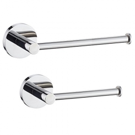 Mellewell 2-Piece Contemporary Bathroom Accessories Toilet Paper Holder and Towel Ring Hand Towel Bar Wall Mounted Home Organizers, Stainless Steel Polished, 06002BA1