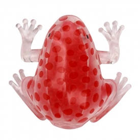 Maonet Novelty Bead Stress Ball Sticky Squeeze Frogs Squeezing Stress Relief Toy 8CM (Red)
