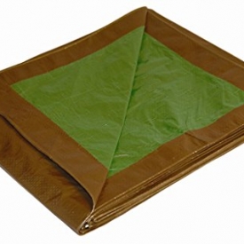 16′ x 20′ Dry Top Brown/Green Reversible Full Size 7-mil Poly Tarp item #116205
