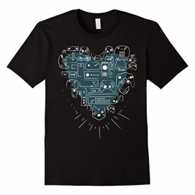 Video Game Controller Heart T shirt for Valentines Day