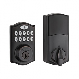 Kwikset 99140-003 914 Z-Wave SmartCode Electronic UL Deadbolt, Works with Amazon Alexa via SmartThings, Wink, or Iris featuring SmartKey in Venetian Bronze
