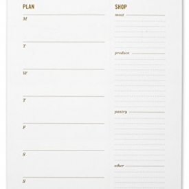 What’s for Dinner Meal Planning Grocery List Notepad with Refrigerator Magnet – Weekly Family Meal Planner with Perforated, Tear Off Food Shopping List