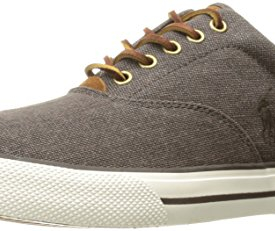 Polo Ralph Lauren Men’s Vaughn Sneaker, Brown Snuff, 8.5 D US