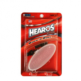Hearos Earplugs Rock ‘n Roll Series with Free Case, 1-Pair Foam