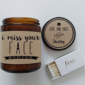 Long Distance Relationship Gift Missing You I Miss Your Face Candle Gift LDR Gift for Boyfriend Gift for Girlfriend Holiday Gift Miss You