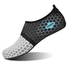 L-RUN Water Skin Aqua Shoes For Water Sports Dot Grey XXXL(M:10.5-11.5) M US