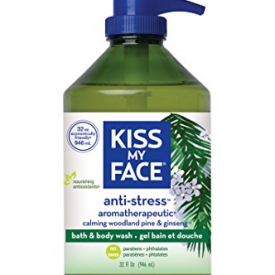 Kiss My Face Anti-stress Bath and Shower Gel, Moisturizing Body Wash, Value Size 32 oz