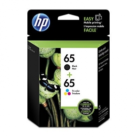 HP 65 Black & Tri-color Original Ink Cartridges, 2 Cartridges (N9K01AN, N9K02AN)