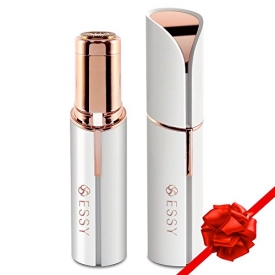 Painless Hair Remover for Women – Remove Hairs on the Upper Lip, Chin, Cheeks, Sideburns – Mini Travel Size 18K Gold-Plated Painless with LED Light