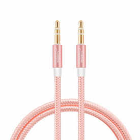 CableCreation 3.5mm Auxiliary Audio Cable 1.5 Feet Slim and Soft AUX Cable for Headphones, iPods, iPhones, iPads, Home / Car Stereos & More, 0.4M (Rose Gold)