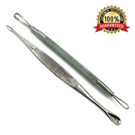 Zeepk 2 pcs ACNE BLEMISH PIMPLE WHITEHEADS COMEDONE EXTRACTOR FACIAL SKIN CARE TOOLS Pimple Removal Kit, Comedone Extractor Tool for Curing Whitehead, Pimples Zit Popper