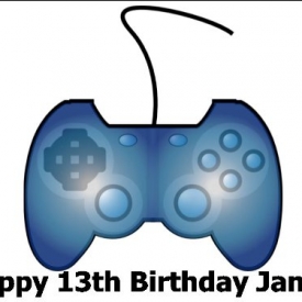 10″ x 7.5″ Game / Gaming Console Controller Edible Image Cake Toppers Personalized on Rice Paper – [Use ‘Contact Seller’ link to send your personalized message.]