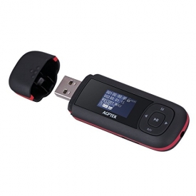 AGPtEK U3 Usb Stick Mp3 Player, Music Player with USB Flash Drive, Recording, FM Radio, Supports up to 64GB, Black
