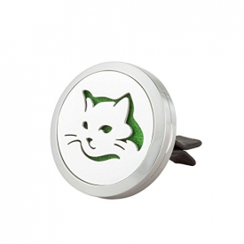 Aromatherapy Car Essential Oil Diffuser Stainless Steel Animal Locket Jewelry For Men & Women By JAOYU