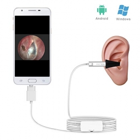 Digital Ear Endoscope, ScopeAround USB Computer Andriod Connected Ear inspection Camera with LED Lights Teslong Otoscope, 5.9ft