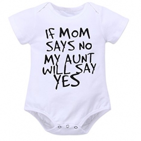 SWNONE Newborn Infant Baby Girls Boy Short Sleeve Cotton Romper Jumpsuit Bodysuit Kids Clothes Outfit (White, 0-3 Months)