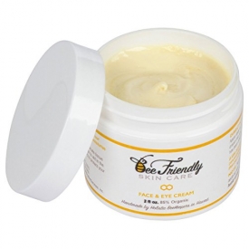 BeeFriendly Face and Eye Cream 100% All Natural 85% Organic Moisturizer, All In One Face, Eye, Neck, Decollete Cream, 2 oz
