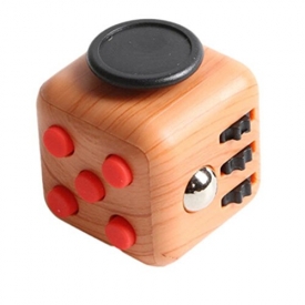 Jrelecs Fidget Cube Relieves Stress and Anxiety Attention Toy for Work, Class, Home (Wood Grain)