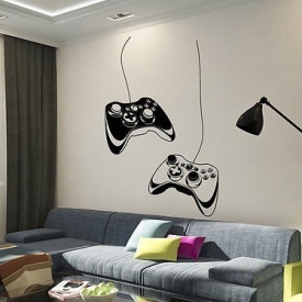 Vinyl Wall Decal Joystick Video Game Play Room Gaming Boys Stickers VS652