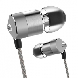 Earbuds In Ear Metal Headphones with Microphone Noise Isolating Wired Earphones for iPhone iPad iPod Android Smartphones Tablets Laptop Computer(Grey) (Grey)