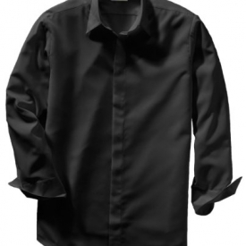 Edwards Garment Men’s Big And Tall Adjustable Cuff Cafe Shirt_BLACK_XX-Large Tall