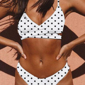 Polka Dot Cross Bikini Set