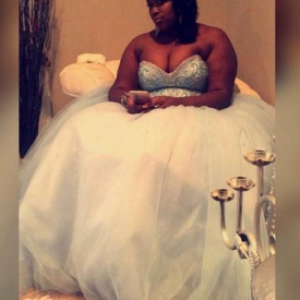 Free Shipping on C| Chicloth Ball Gown Sweetheart Sleeveless Beading Floor-Length Tulle Plus Size Dresses